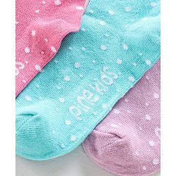 Pine Kids Anti Microbial Socks Dot Design Set of 3 Pairs (Color May Vary)
