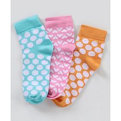 Pine Kids Regular Length Non-Terry Anti-Microbial Socks Pack of 3 (Colour May Vary)