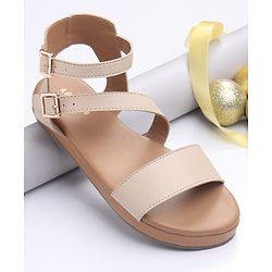 Pine Kids Party Wear Sandals with Clip on Closure - White