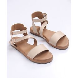 Pine Kids Party Wear Sandals with Clip on Closure - White