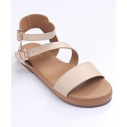 Pine Kids Party Wear Sandals with Clip on Closure - White