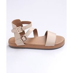 Pine Kids Party Wear Sandals with Clip on Closure - White