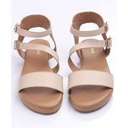 Pine Kids Party Wear Sandals with Clip on Closure - White