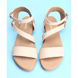 Pine Kids Party Wear Sandals with Clip on Closure - White