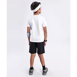 Pine Active Half Sleeves Sports T-Shirt India Print - White