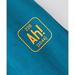 Pine Kids Full Length 100% Cotton Knit Biowashed Joggers Text Print - Blue