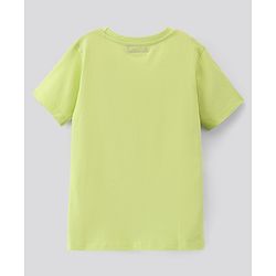 Pine Kids Biowash T-shirt with Chest Print - Green