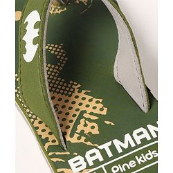Pine Kids Slip On Flip Flops Batman Print - Green