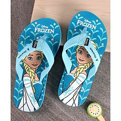 Pine Kids Slip On Style Flip Flops Disney Frozen Print - Blue