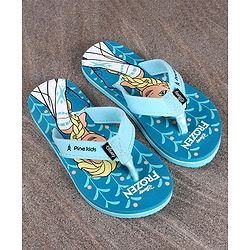Pine Kids Slip On Style Flip Flops Disney Frozen Print - Blue