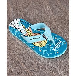 Pine Kids Slip On Style Flip Flops Disney Frozen Print - Blue