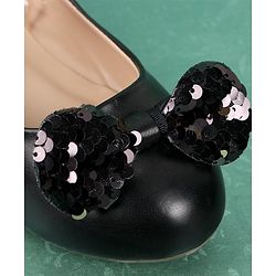 Pine Kids Bellies With Velcro Closure & Bow Applique - Gold