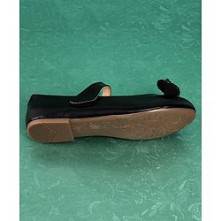 Pine Kids Bellies With Velcro Closure & Bow Applique - Black