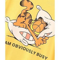 Pine Kids Full Sleeves Bio-Washed Night Gown Garfield Collection - Gold
