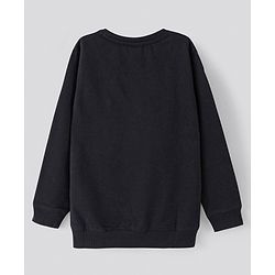 Pine Kids Full Sleeves Biowash Sweatshirt Snoopy Print - Jet Black