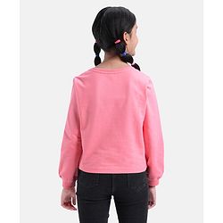 Pine Kids Full Sleeves Crewneck Sweatshirt Garfields Collection Biowashed - Pink
