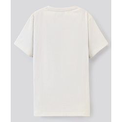 Pine Kids Half Sleeves NASA Collection Bio Washed T-shirt Text Print - White