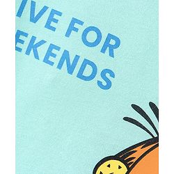 Pine Kids Full Sleeves Bio-Washed T-Shirt Garfield Collection - Blue
