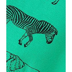 Pine Kids Full Sleeves Biowash Sweatshirt Animals Print - Green