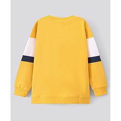 Pine Kids Full Sleeves Biowashed Sweatshirt Text Print- Yellow