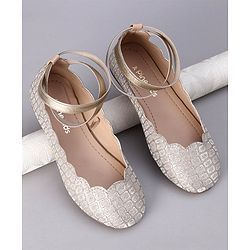 Pine Kids Shimmer Slip on Bellies - Silver