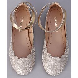 Pine Kids Shimmer Slip on Bellies - Silver