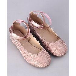 Pine Kids Shimmer Slip on Bellies - Rose Gold