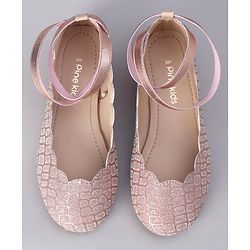 Pine Kids Shimmer Slip on Bellies - Rose Gold