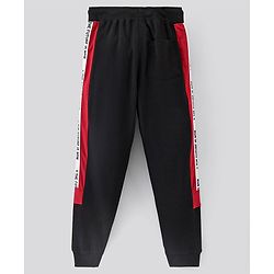 Pine Kids Full Length Bio Washed Cotton Knit Solid Lounge Pant - Black
