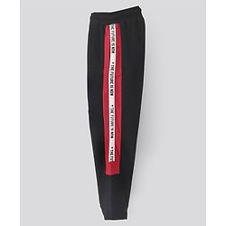 Pine Kids Full Length Bio Washed Cotton Knit Solid Lounge Pant - Black