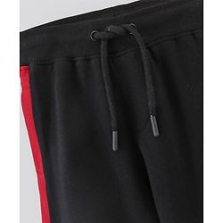 Pine Kids Full Length Bio Washed Cotton Knit Solid Lounge Pant - Black