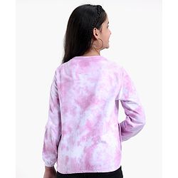 Pine Kids Full Sleeves Bio Washed Sweat Jacket Tye Dye Pattern -  Purple