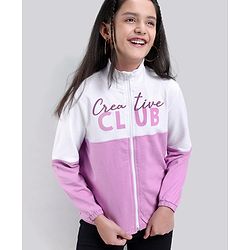 Pine Kids Bio-Washed Cotton Full Sleeves Sweatshirt Text Print - Multicolour
