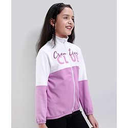 Pine Kids Bio-Washed Cotton Full Sleeves Sweatshirt Text Print - Multicolour