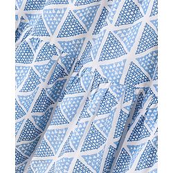 Pine Kids Cotton Half Sleeves Dress with Fashionable Print - White