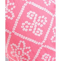 Pine Kids Half Sleeves Lehenga & Choli Set With Dupatta Bandhani Print- Pink