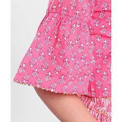 Pine Kids Half Sleeves Lehenga And Choli Set - Pink