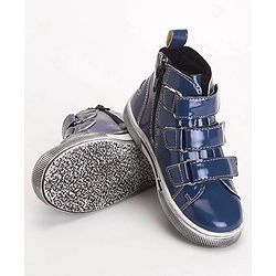 Pine Kids Winter Boots With Velcro & Zip Closure - Blue