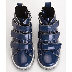Pine Kids Winter Boots With Velcro & Zip Closure - Blue