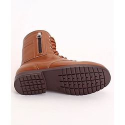 Pine Kids Winter Boots With Zipper & Lace Closure - Green
