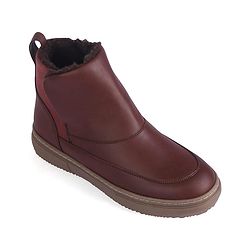 Pine Kids Slip On Winter Boots With Zipper Closure - Brown