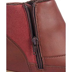 Pine Kids Slip On Winter Boots With Zipper Closure - Brown