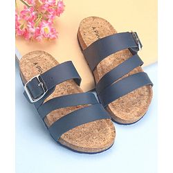 Pine Kids Slip On Sandals with Cork Footbed - Navy