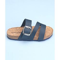 Pine Kids Slip On Sandals with Cork Footbed - Navy