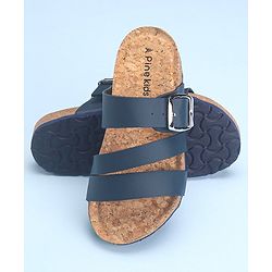 Pine Kids Slip On Sandals with Cork Footbed - Navy