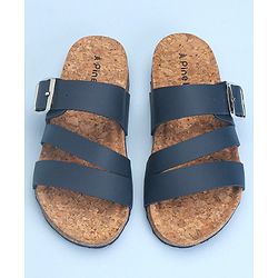 Pine Kids Slip On Sandals with Cork Footbed - Navy