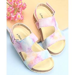 Pine Kids Velcro Closure Sandal Marble Print - Multicolour