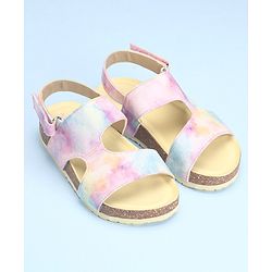 Pine Kids Velcro Closure Sandal Marble Print - Multicolour