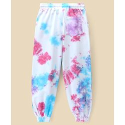 Pine Kids 100% Cotton Knit Full Length Bio Washed Lounge Pant With Tie & Dye Effect - Snow White