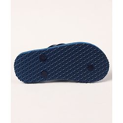 Pine Kids Flip Flops Floral Print- Navy White